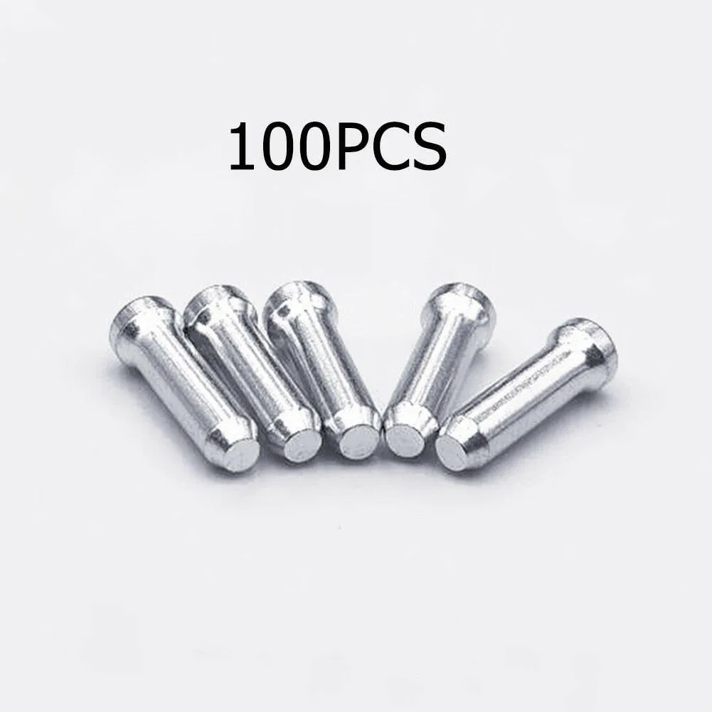 100pcs Bicycle Brake Shifter Cable Tips Aluminum Brake Line Derailleur Shift Inner Wire End Caps Tips Crimps MTB Bike Accessorie