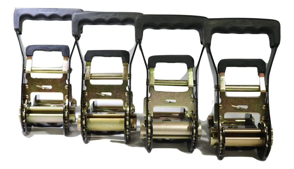 2" Auto Hauling Ratchets w/ Rubber Ergonomic Grip and Pull | 4 PACK
