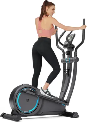 Elliptical Exercise Machine, Dripex Magnetic Elliptical Machine for Home, Quiet & Smooth Elliptical Training Machines with 8KG Flywheel, 15.3IN Stride, 16 Levels Resistance, Pulse Sensor