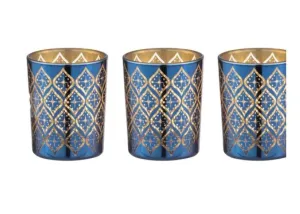 Estelle Tealight Holder - Set of 3 Navy