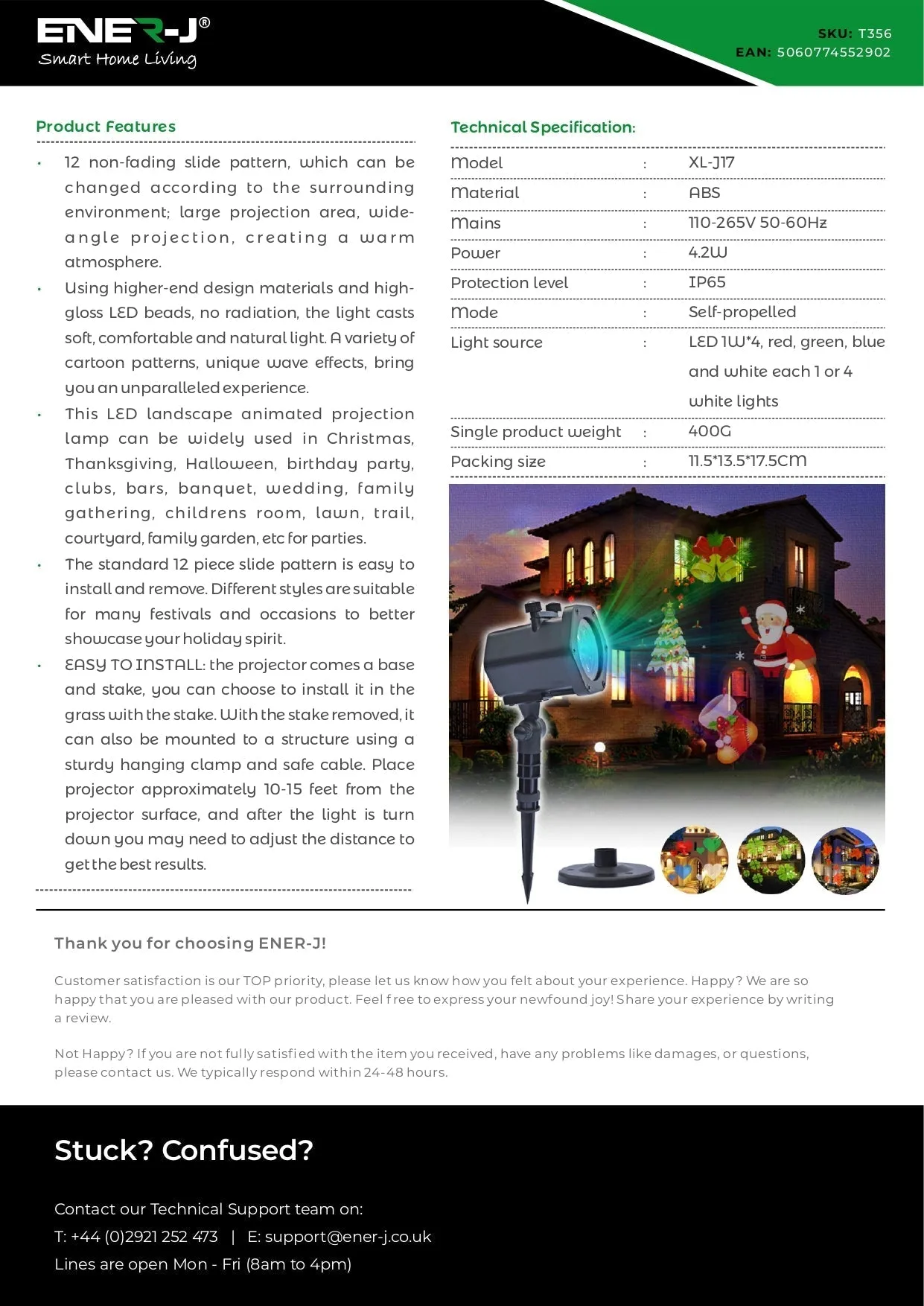 Festive Projector Lights, 12 Card LED Outdoor Indoor Landscape Projection Lamp Waterproof Mobile Spotlight Halloween Christmas Wedding Parties etc