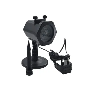 Festive Projector Lights, 12 Card LED Outdoor Indoor Landscape Projection Lamp Waterproof Mobile Spotlight Halloween Christmas Wedding Parties etc