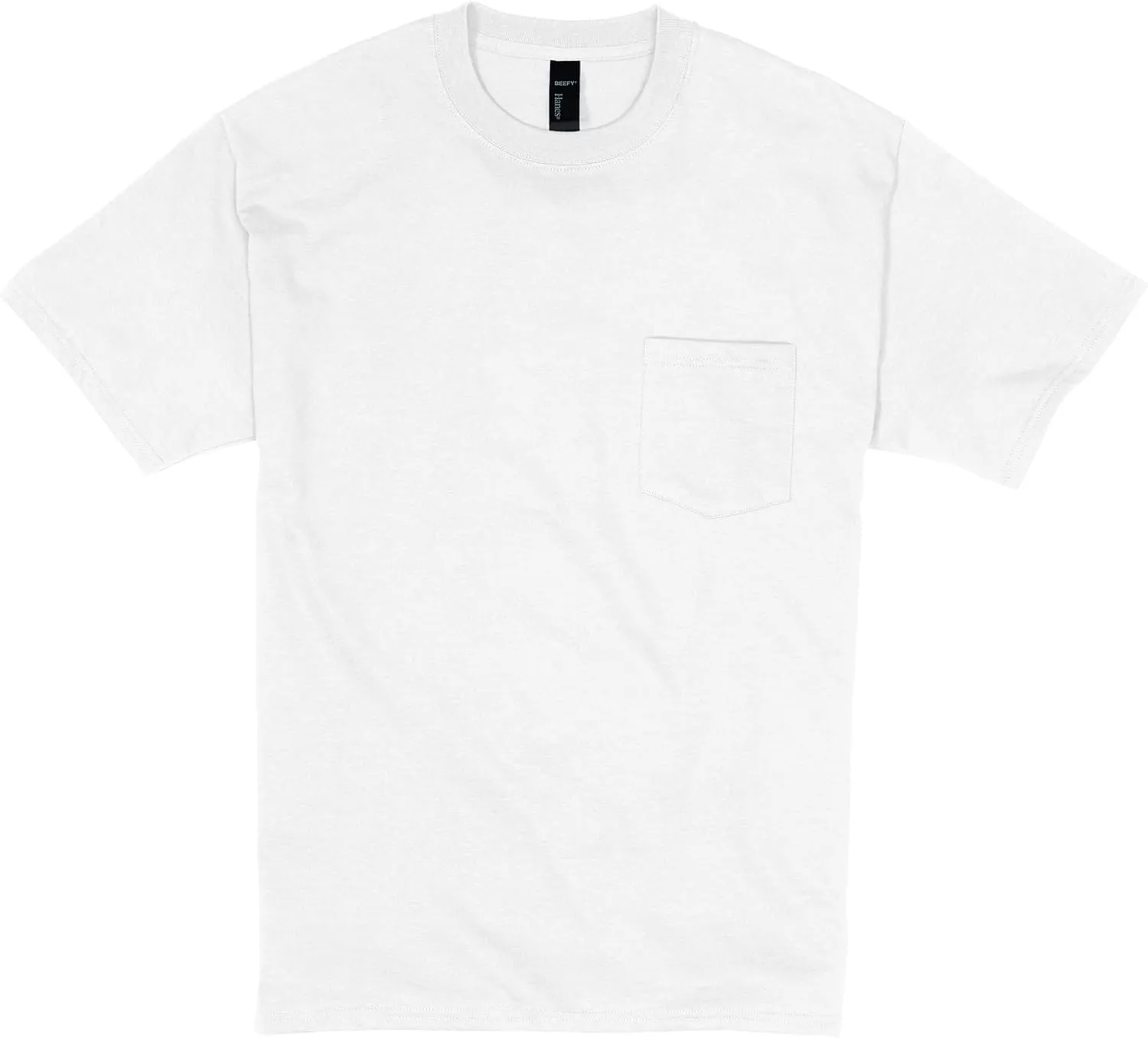 Hanes Men's Heavyweight Pocket T-Shirt, Beefy-T Full-Cut Cotton Pocket Tee for Men, Crewneck T-Shirt For Men, 1 or 2 Pack