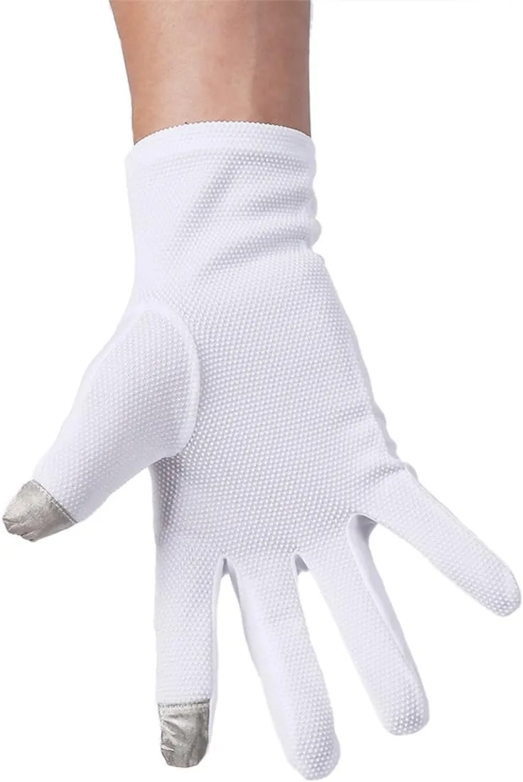 JISEN Men Police Formal Tuxedo Honor Guard Parade Nylon Cotton Gloves 26cm