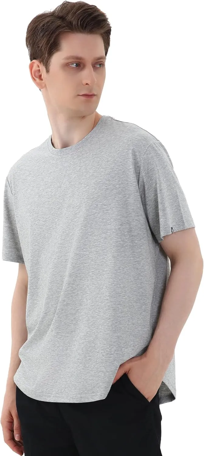 Men's True Classic Tees 3-Pack Short Sleeve Crew Neck Solid Color Casual T-Shirts - Ideal for Gym, Work & Daily Life
