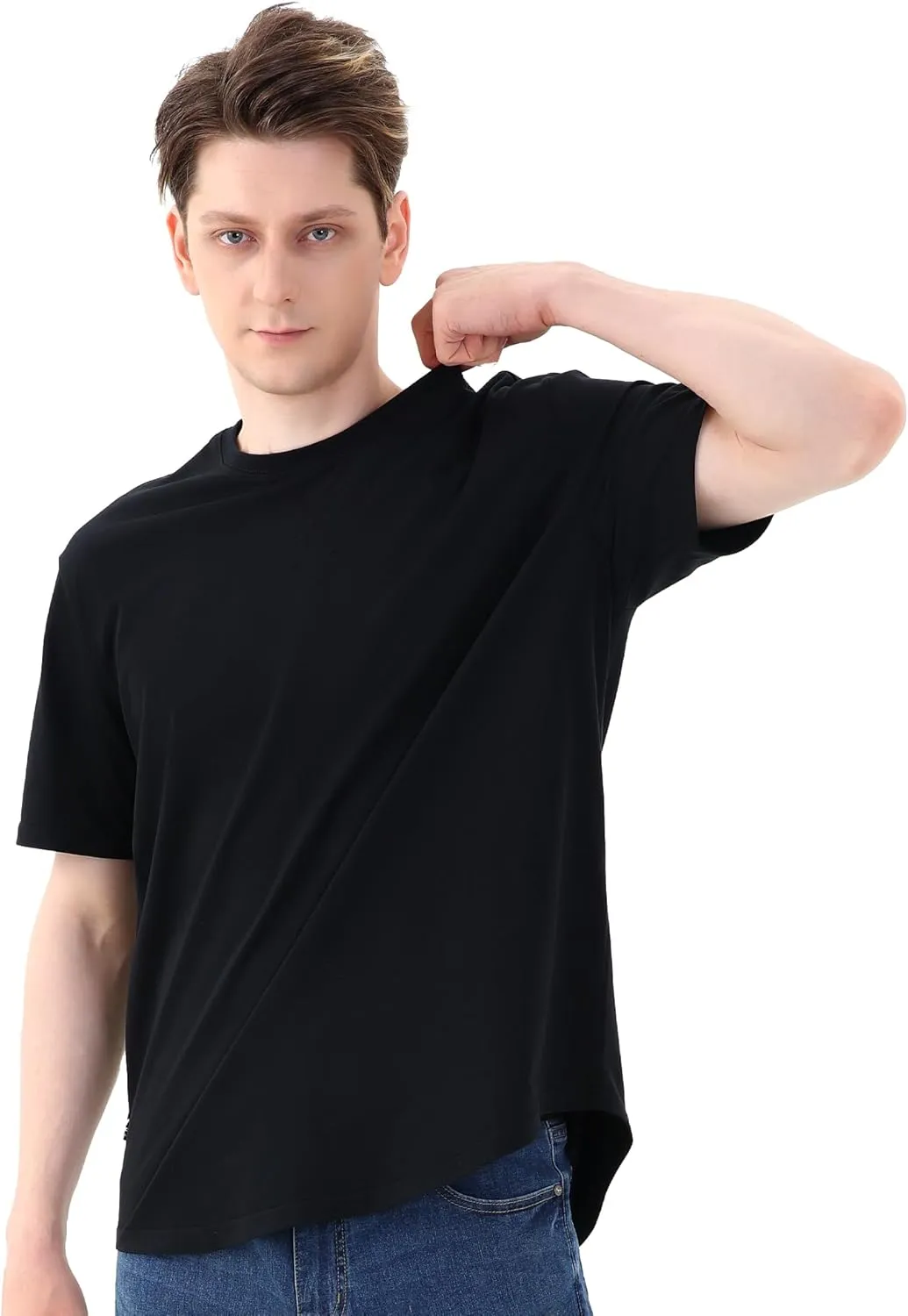 Men's True Classic Tees 3-Pack Short Sleeve Crew Neck Solid Color Casual T-Shirts - Ideal for Gym, Work & Daily Life