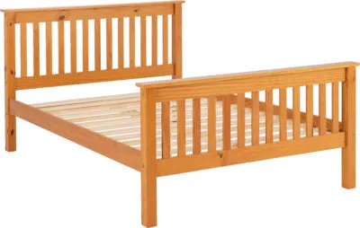 Monaco High Foot End Bed Antique Pine