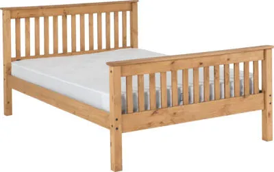 Monaco High Foot End Bed Antique Pine