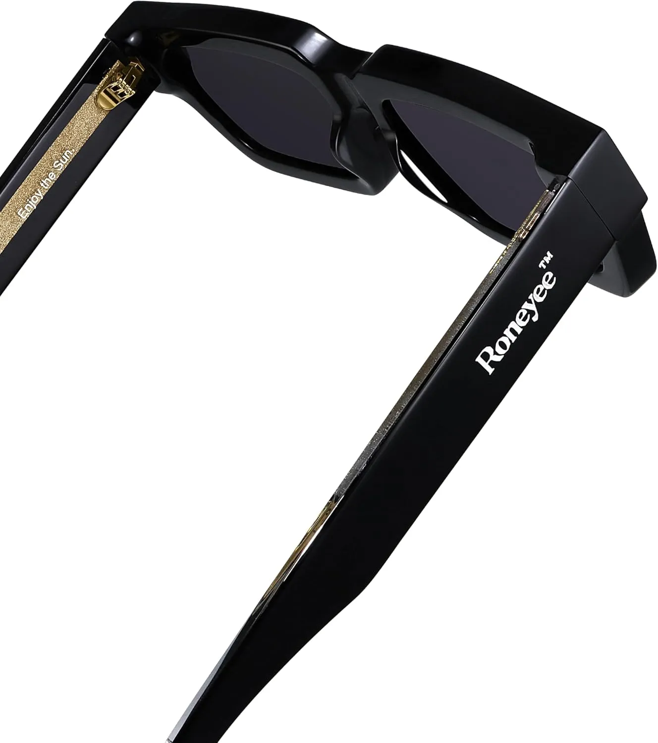 Non Polarized Acetate Sunglasses RY-A02 148mm Frame with UV Protection Impact Resistant Nylon Lens Retro Unisex