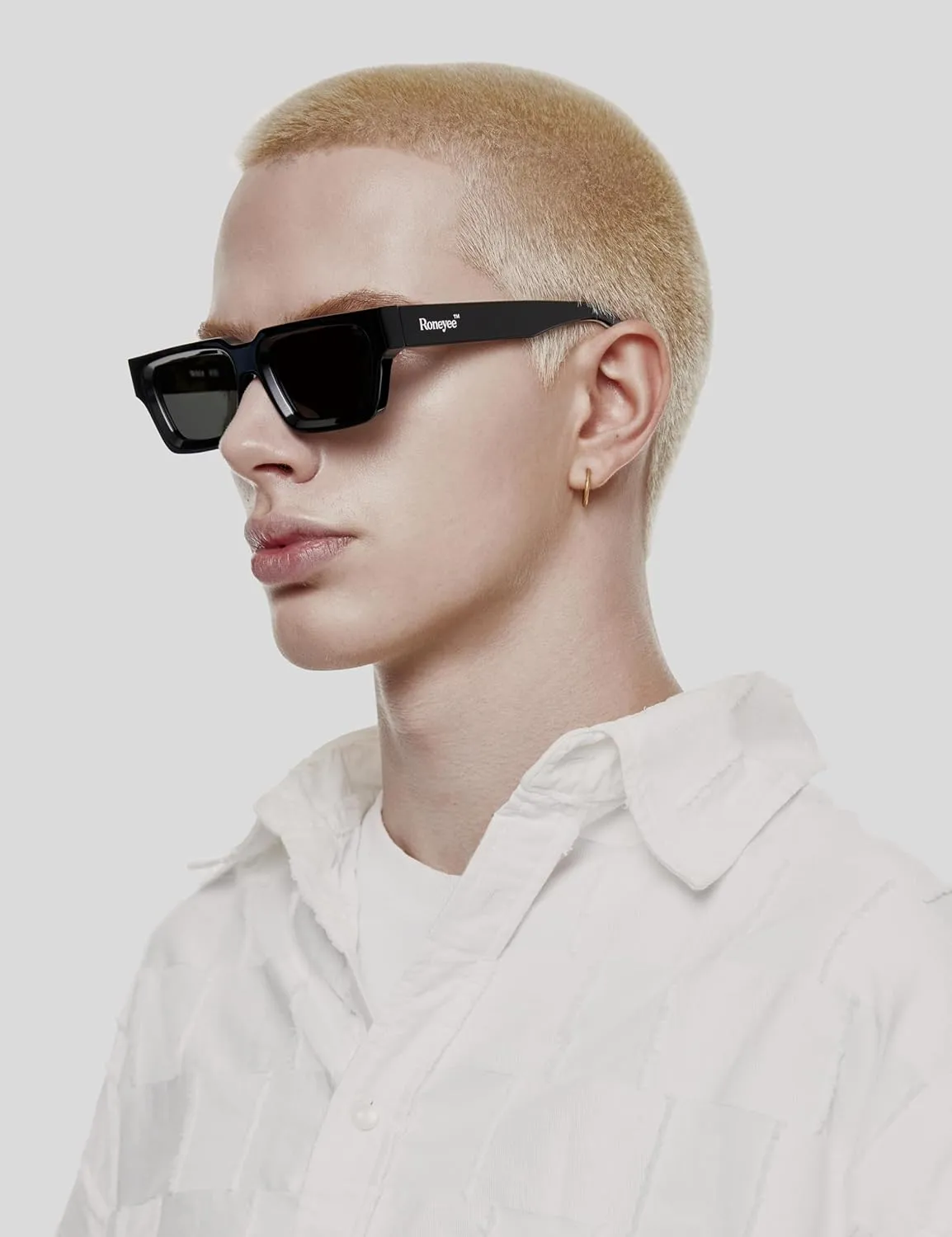 Non Polarized Acetate Sunglasses RY-A02 148mm Frame with UV Protection Impact Resistant Nylon Lens Retro Unisex