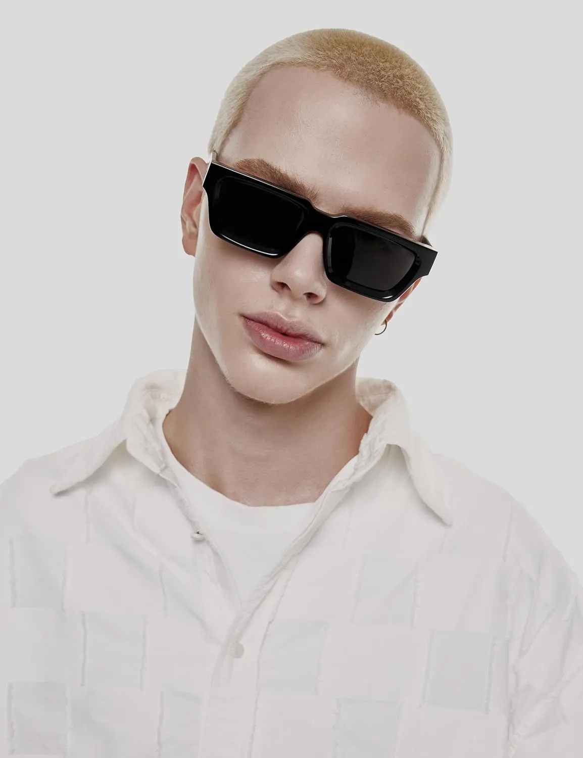 Non Polarized Acetate Sunglasses RY-A02 148mm Frame with UV Protection Impact Resistant Nylon Lens Retro Unisex