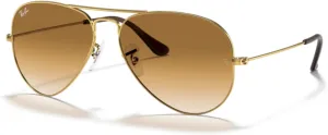 Ray-Ban RB3025 Metal Aviator Sunglasses For Men For Women   BUNDLE with Designer iWear Eyewear Care Kit