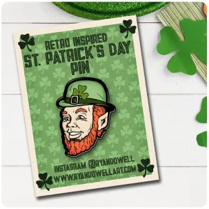 Smiling Leprechaun St. Patrick's Day Lapel Pin