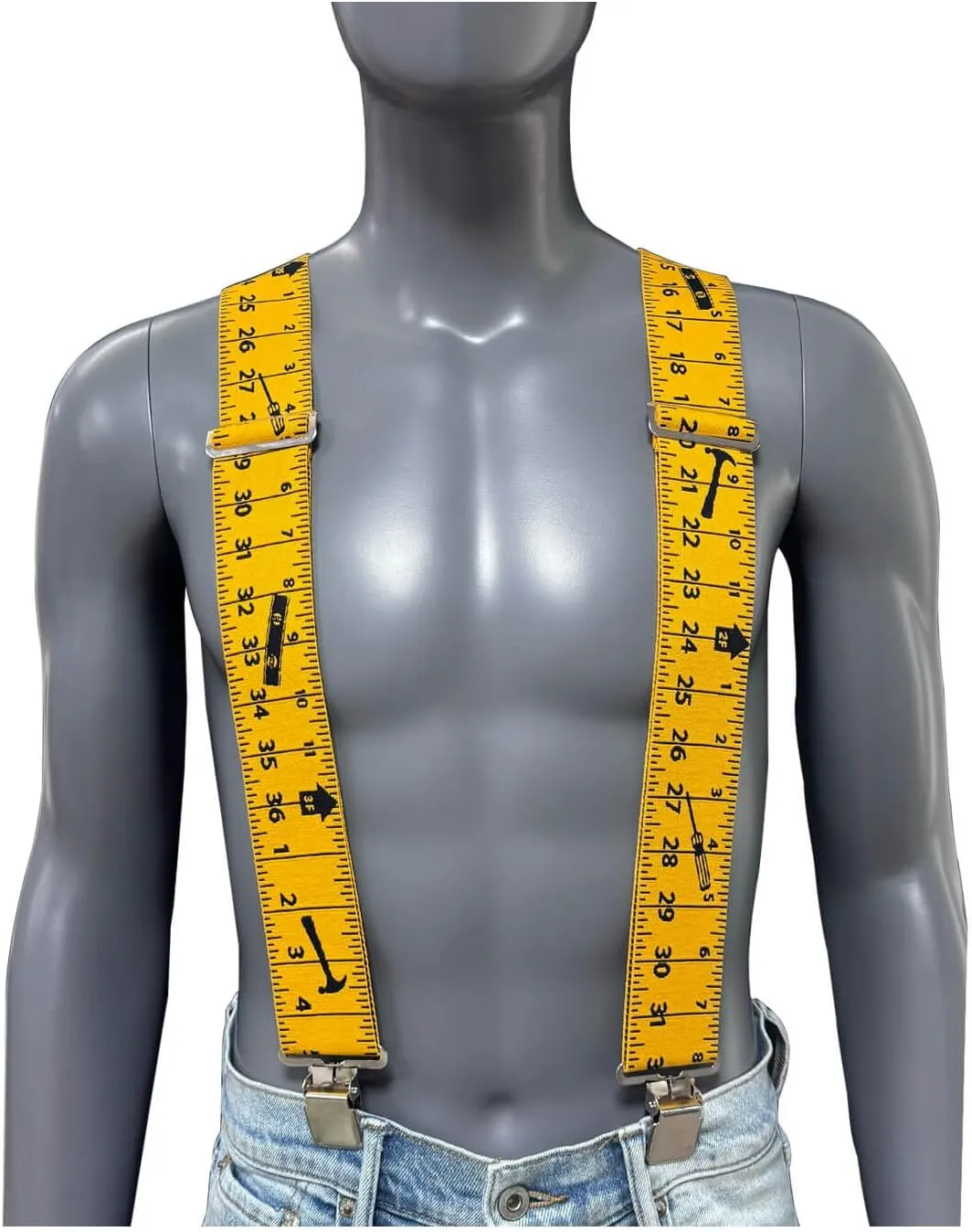 Suspenders for Men Mens Suspenders - 2 Inch Work Suspenders for Men Heavy Duty Black Suspenders Men with Clips