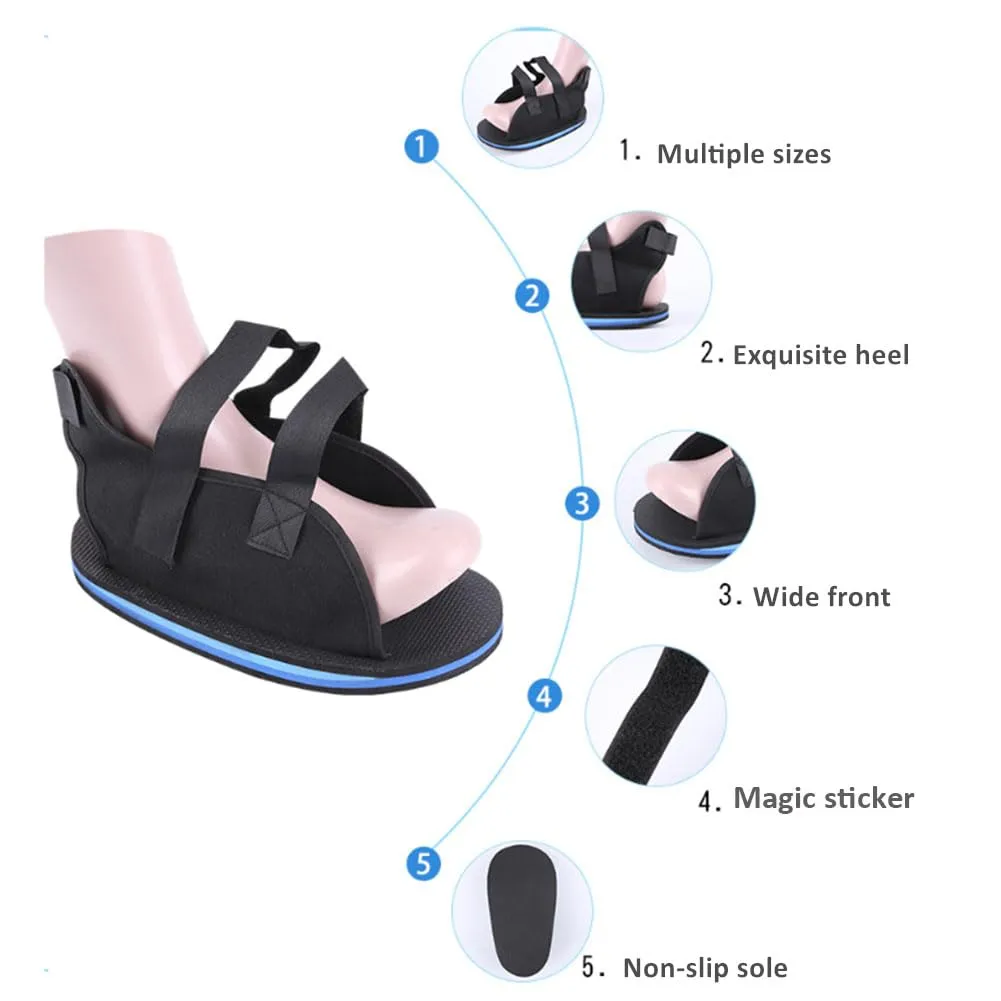 WEEOATAR Adjustable Post-op Shoe,Medical Boot with Magic Sticker Easy to Wear,Orthopedic Shoe for Post-surgery,Broken Foot or Toe,Stress Fractures,Bunions or Hammer Toe for Left or Right Foot (MD)