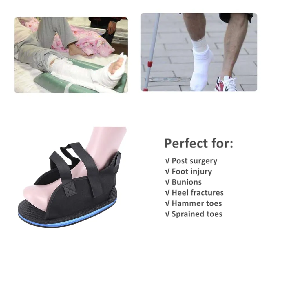 WEEOATAR Adjustable Post-op Shoe,Medical Boot with Magic Sticker Easy to Wear,Orthopedic Shoe for Post-surgery,Broken Foot or Toe,Stress Fractures,Bunions or Hammer Toe for Left or Right Foot (MD)